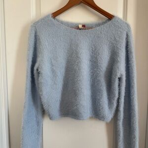 Anthropologie Pilcro Mona Eyelash Soft Blue Knit Sweater - Small